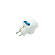 Adattatore Bianco Spina Schuko 2 Prese Bipasso 1 Presa Schuko 16 Ampere Ecova