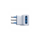 Adattatore Triplo Attacco Piccolo Bianco 10 Ampere Ecova