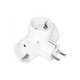 Adattatore Triplo Schuko Bianco 16 Ampere Ecova