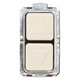 Commutatore Doppio Tasto con Interblocco 1-0-2 Serie Bticino Magic 5052N