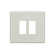 Placca Alluminio 2 Posti Scatola Tonda Serie Bticino Magic 500/2/X