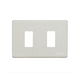 Placca Alluminio 2 Posti Scatola Rettangolare Serie Bticino Magic 503/2/X
