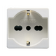 Presa Schuko Bivalente Bipasso Standard Tedesco Italiano Serie Gewiss GW20246