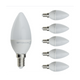 Lampadina LED Candela E14 8 Watt Resa 60W Risparmio Energetico 4500K Pezzi 6