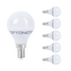 Lampadina LED Goccia E14 8,5Watt Resa 60Watt Risparmio Energetico 6000K Pezzi 6