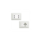 Kit Presa Bivalente Schuko Interruttore 0/1 Doppia Presa Bipasso Bticino Matix