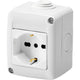Gewiss Scatola Parete Grigia IP40 e Presa Italiano/Tedesca GW20246