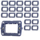 Living Light Telaio Pezzi 20 Supporto Plastica Blu Scatola 3 Moduli LN4703