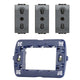 LivingLight Kit 1 Supporto LN4703 3 Presa Antracite Bivalente Bipasso L4180