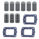 LivingLight Kit 3 Supporto LN4703 6 Copriforo 3 Prese Antracite Bivalente L4180