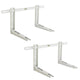 Coppia Staffa Mensola Condizionatore Climatizzatore 80x42x35 Bianca Kg 120