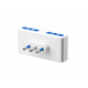 Adattatore FAEG Piatto Quadruplo Spina 2P+T 16A 4 Prese Bipasso 2P+T P17 Bianco