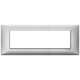 Placca Vimar Metallo Modello Plana 7 Moduli Argento Metallizzato 14657.71
