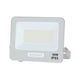 Optonica Proiettore Led Smd IP65 50W Corpo Bianco con Cavo 15 cm Incluso