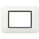 Vimar Serie Eikon Round Placca in Metallo Bianco Antico Elegante