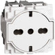 BTicino Living Now Presa P40 Flat 2P+T 16A 250V~ Bipasso con Superficie scorrevole Alveoli protetti 2 Moduli Sicuro
