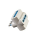 Reer 7310075 Adattatore Spina 2P+T Con 3 Prese Bipasso 10/16A Bianco